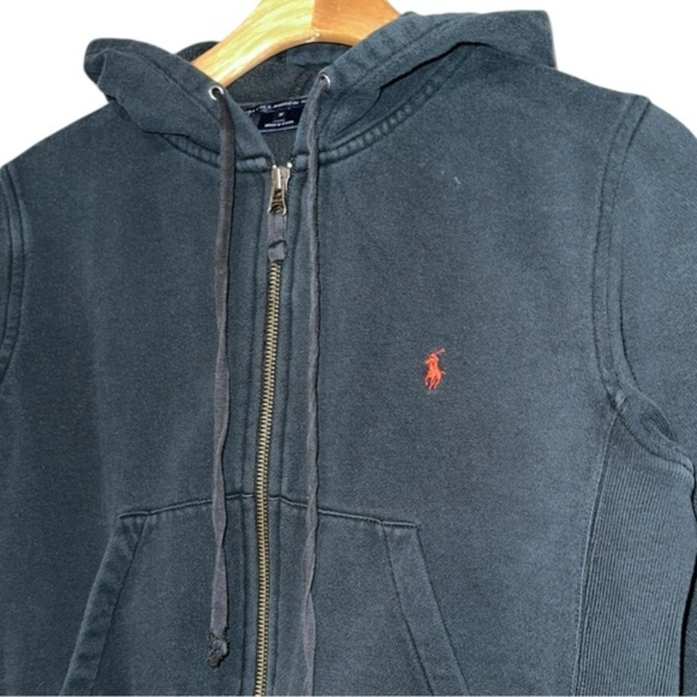 Ralph Lauren Sport Women’s Size M Black Full Zip Hooded Sweatshirt